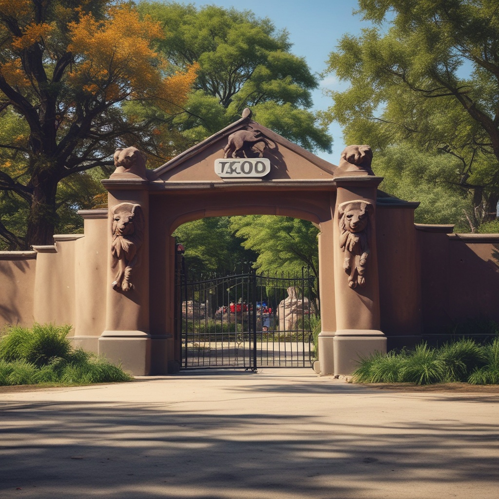 Zoo entrance or main animal exhibit
